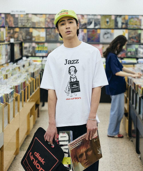 Лимитированная коллекция diskunion×FREAK'S STORE принт «Dalmation Big Sleeve» футболка‑крем