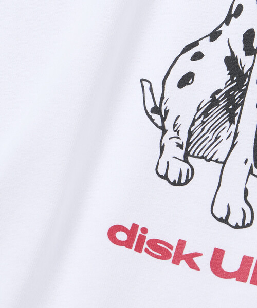 FREAK'S STORE(フリークスストア)の「限定展開 diskunion×FREAK'S STORE 別注 ダルメシアン ビッグシルエット プリント クルーネック Tシャツ(Tシャツ/カットソー・メンズ・ホワイト/ネイビー/ブラック・SMALL/MEDIUM/LARGE)」の8枚目の写真