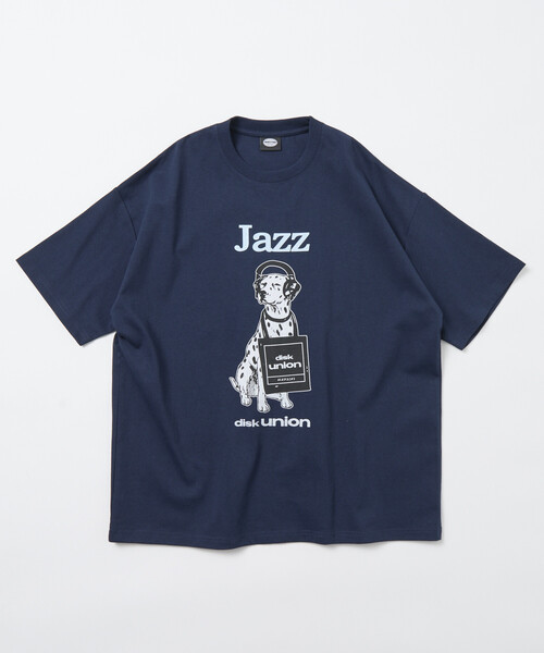 FREAK'S STORE(フリークスストア)の「限定展開 diskunion×FREAK'S STORE 別注 ダルメシアン ビッグシルエット プリント クルーネック Tシャツ(Tシャツ/カットソー・メンズ・ホワイト/ネイビー/ブラック・SMALL/MEDIUM/LARGE)」の9枚目の写真