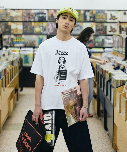 FREAK'S STORE(フリークスストア)の「限定展開 diskunion×FREAK'S STORE 別注 ダルメシアン ビッグシルエット プリント クルーネック Tシャツ(Tシャツ/カットソー・メンズ・ホワイト/ネイビー/ブラック・SMALL/MEDIUM/LARGE)」の14枚目の写真
