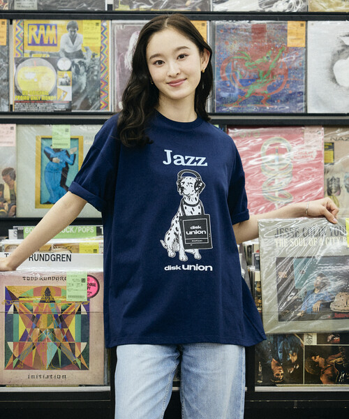 FREAK'S STORE(フリークスストア)の「限定展開 diskunion×FREAK'S STORE 別注 ダルメシアン ビッグシルエット プリント クルーネック Tシャツ(Tシャツ/カットソー・メンズ・ホワイト/ネイビー/ブラック・SMALL/MEDIUM/LARGE)」の19枚目の写真