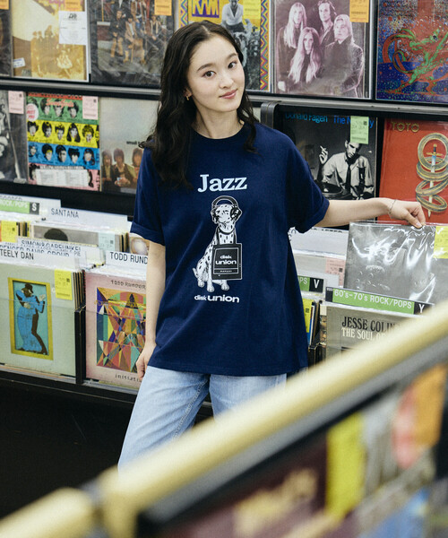 FREAK'S STORE(フリークスストア)の「限定展開 diskunion×FREAK'S STORE 別注 ダルメシアン ビッグシルエット プリント クルーネック Tシャツ(Tシャツ/カットソー・メンズ・ホワイト/ネイビー/ブラック・SMALL/MEDIUM/LARGE)」の20枚目の写真