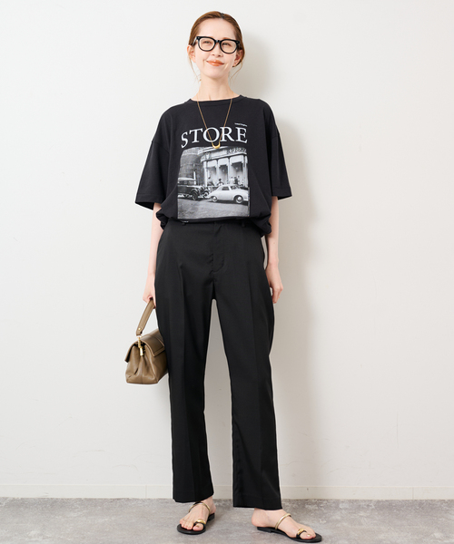 SLOBE IENA(スローブイエナ)の「《4サイズ展開》スティックパンツ(スラックス・レディース・ブラック・40/38/36/34)」の7枚目の写真