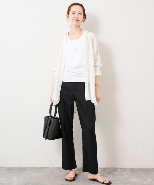 SLOBE IENA(スローブイエナ)の「《4サイズ展開》スティックパンツ(スラックス・レディース・ブラック・40/38/36/34)」の13枚目の写真