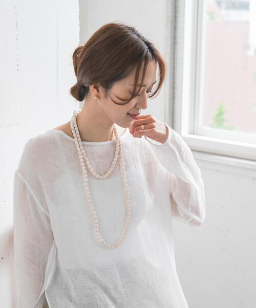 URBAN RESEARCH DOORS(アーバンリサーチドアーズ)の「シルクラップネックレス(ネックレス・レディース・レッド/ネイビー/オフホワイト・ONE)」の4枚目の写真