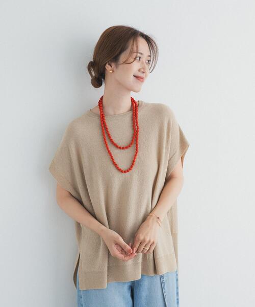 URBAN RESEARCH DOORS(アーバンリサーチドアーズ)の「シルクラップネックレス(ネックレス・レディース・レッド/ネイビー/オフホワイト・ONE)」の10枚目の写真