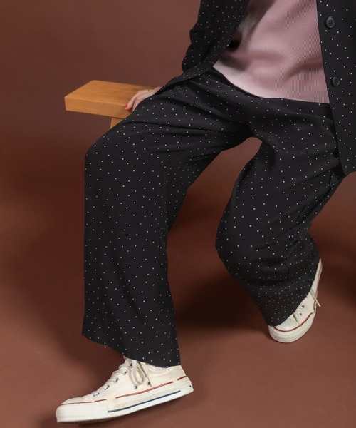 CHILD WOMAN（チャイルドウーマン）の「レーヨンちりめん抜染ドットプリントパンツ（その他パンツ・レディース・ブラック・FREE）」の13枚目の写真