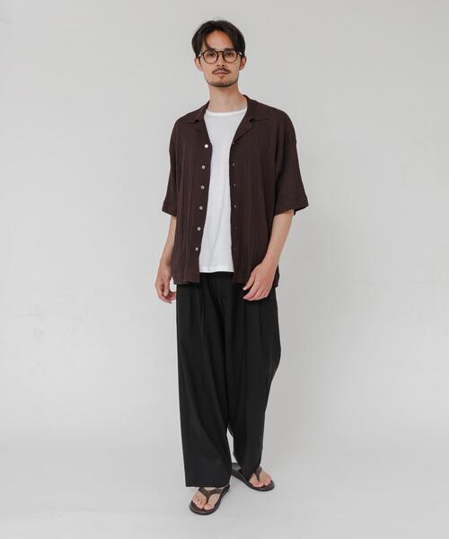 crepuscule(クレプスキュール)の「『別注』crepuscule×URBAN RESEARCH WASHI SHORT-SLEEVE SHIRTS(シャツ/ブラウス・メンズ・ブラック/ブラウン/グリーン/レッド・1/2)」の5枚目の写真