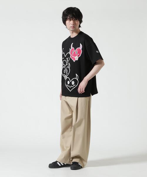 maxsix(マックスシックス)の「maxsix(マックスシックス)ONI HERTS S/S TEE(Tシャツ/カットソー・メンズ・ホワイト/ブラック・L/M/S)」の4枚目の写真