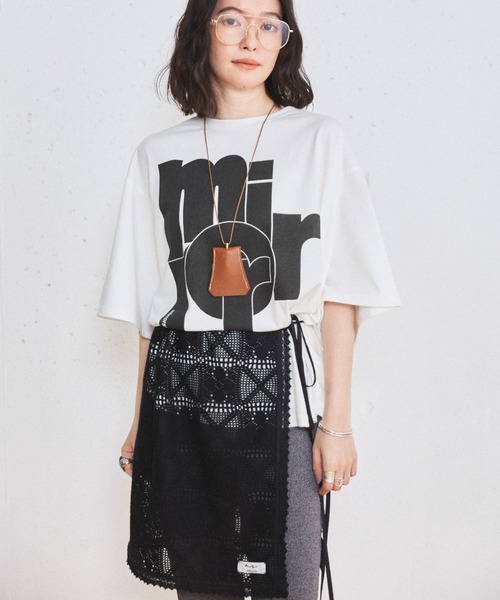 MIRROR STOKE（ミラーストーク）の「【ZOZO限定】LACE WRAP SKIRT/レースラップスカート（スカート・レディース・ブラック/オフホワイト・MEDIUM）」の4枚目の写真