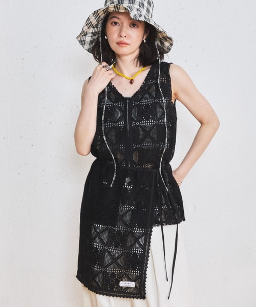 MIRROR STOKE（ミラーストーク）の「【ZOZO限定】LACE WRAP SKIRT/レースラップスカート（スカート・レディース・ブラック/オフホワイト・MEDIUM）」の14枚目の写真