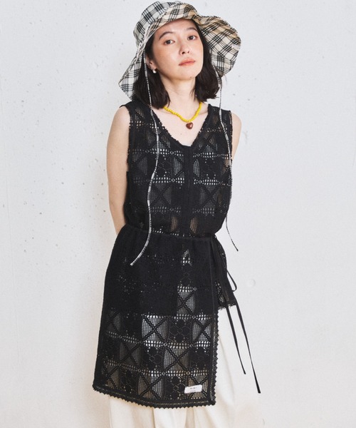 MIRROR STOKE（ミラーストーク）の「【ZOZO限定】LACE WRAP SKIRT/レースラップスカート（スカート・レディース・ブラック/オフホワイト・MEDIUM）」の16枚目の写真