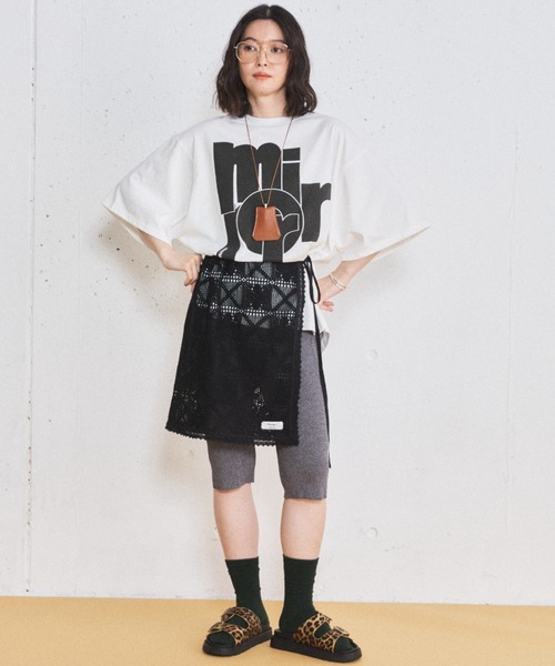 MIRROR STOKE（ミラーストーク）の「【ZOZO限定】LACE WRAP SKIRT/レースラップスカート（スカート・レディース・ブラック/オフホワイト・MEDIUM）」の5枚目の写真