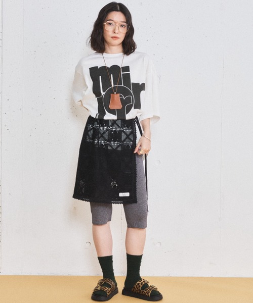 MIRROR STOKE（ミラーストーク）の「【ZOZO限定】LACE WRAP SKIRT/レースラップスカート（スカート・レディース・ブラック/オフホワイト・MEDIUM）」の7枚目の写真