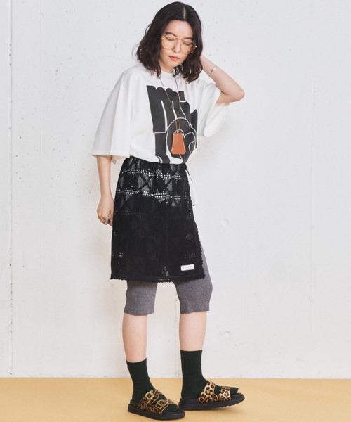 MIRROR STOKE（ミラーストーク）の「【ZOZO限定】LACE WRAP SKIRT/レースラップスカート（スカート・レディース・ブラック/オフホワイト・MEDIUM）」の8枚目の写真
