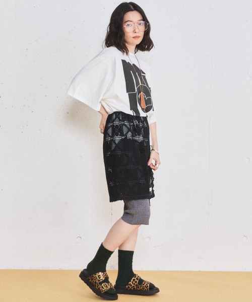 MIRROR STOKE（ミラーストーク）の「【ZOZO限定】LACE WRAP SKIRT/レースラップスカート（スカート・レディース・ブラック/オフホワイト・MEDIUM）」の9枚目の写真