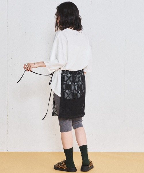 MIRROR STOKE（ミラーストーク）の「【ZOZO限定】LACE WRAP SKIRT/レースラップスカート（スカート・レディース・ブラック/オフホワイト・MEDIUM）」の11枚目の写真