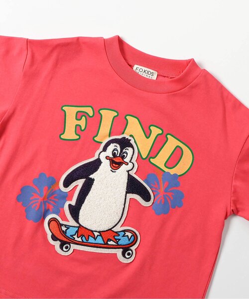 F.O.KIDS（エフオーキッズ）の「【接触冷感/吸水速乾/UVカット】3柄サガラワッペン半袖Tシャツ（Tシャツ/カットソー・キッズ・レッド/エメラルド/オフホワイト・140/130/120/110/100/90/80）」の4枚目の写真