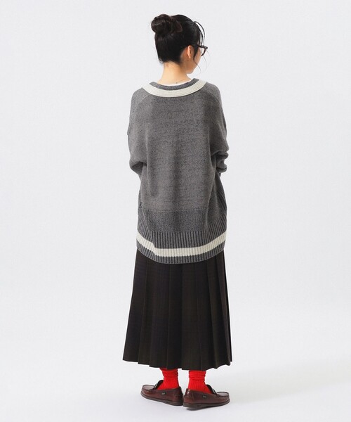 BEAMS BOY(ビームスボーイ)の「ライン スポーツ プルオーバー(ニット/セーター・レディース・グリーン/グレー・ONE SIZE)」の5枚目の写真