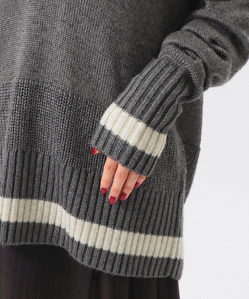 BEAMS BOY(ビームスボーイ)の「ライン スポーツ プルオーバー(ニット/セーター・レディース・グリーン/グレー・ONE SIZE)」の11枚目の写真