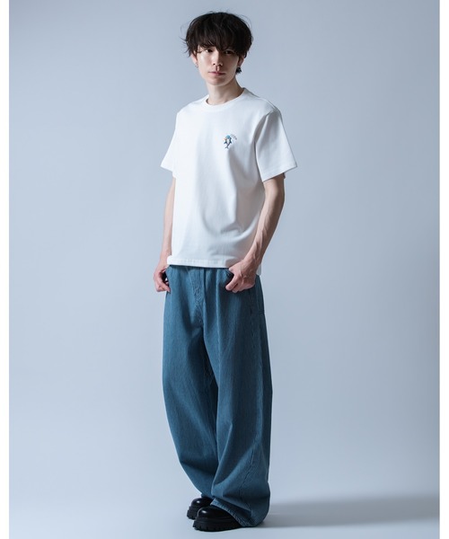 Crownor(クラウノアー)の「ドルフィングラフィック 半袖Tシャツ(Tシャツ/カットソー・メンズ・ホワイト/サックスブルー/ブラック・LARGE/MEDIUM)」の9枚目の写真