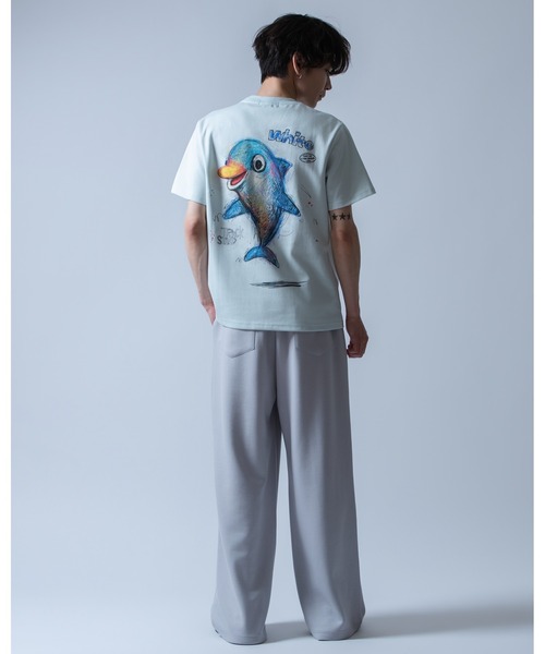 Crownor(クラウノアー)の「ドルフィングラフィック 半袖Tシャツ(Tシャツ/カットソー・メンズ・ホワイト/サックスブルー/ブラック・LARGE/MEDIUM)」の20枚目の写真