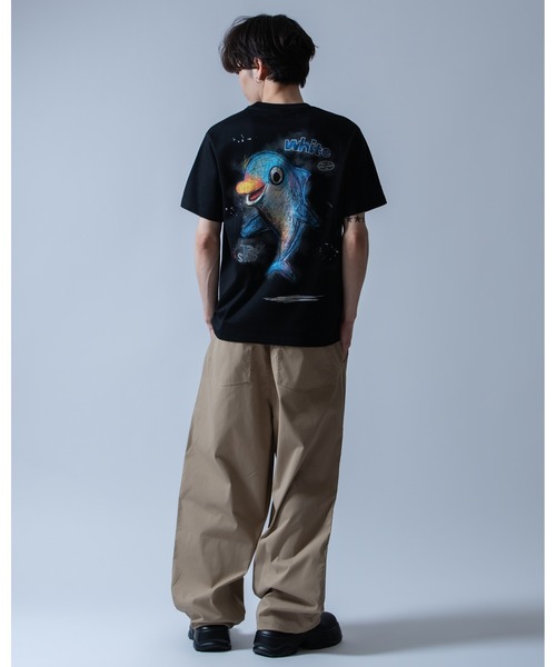 Crownor(クラウノアー)の「ドルフィングラフィック 半袖Tシャツ(Tシャツ/カットソー・メンズ・ホワイト/サックスブルー/ブラック・LARGE/MEDIUM)」の14枚目の写真