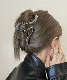 シルバー星型デザインヘアークリップ（直径6.8cm）（バレッタ/ヘア