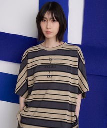 【Nora Lily】Border Dolman Wide Tee