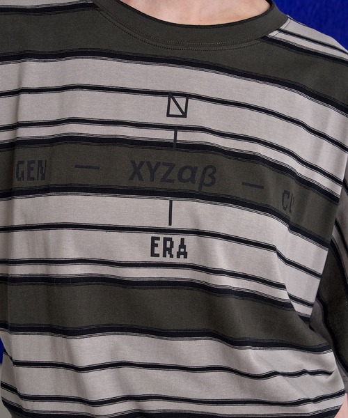 Nora Lily(ノラリリー)の「【Nora Lily】Border Dolman Wide Tee(Tシャツ/カットソー・メンズ・ボルドー/カーキ系/グレー系その他/イエロー系その他・FREE)」の5枚目の写真
