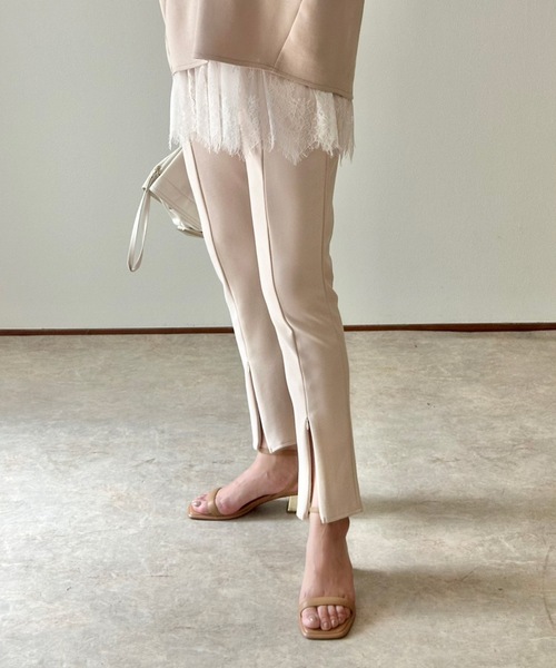 eM（エム）の「【サイズ展開あり】eMbyEmmaTaylerストレッチスリムパンツ（その他パンツ・レディース・ベージュ/ブラック・LL/M/L）」の9枚目の写真