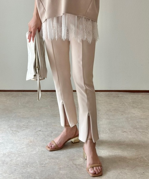 eM（エム）の「【サイズ展開あり】eMbyEmmaTaylerストレッチスリムパンツ（その他パンツ・レディース・ベージュ/ブラック・LL/M/L）」の10枚目の写真