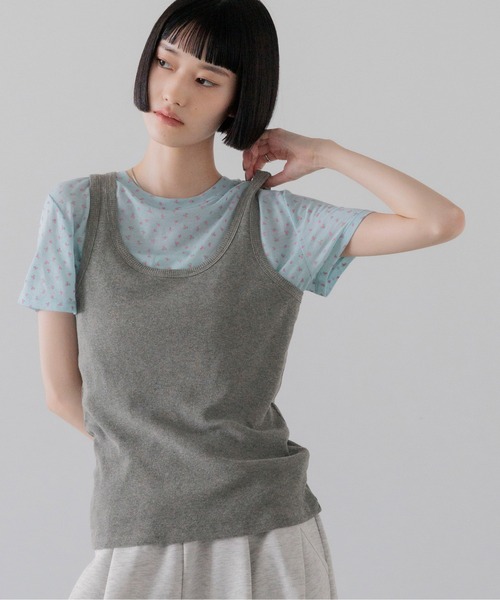 LOWRYS FARM(ローリーズファーム)の「BASICシアータンク 1042099(タンクトップ・レディース・ブルー/イエロー/グレー/ホワイト/ブラック・FREE)」の4枚目の写真