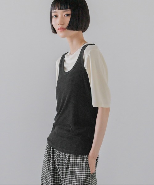 LOWRYS FARM(ローリーズファーム)の「BASICシアータンク 1042099(タンクトップ・レディース・ブルー/イエロー/グレー/ホワイト/ブラック・FREE)」の3枚目の写真