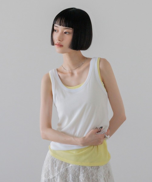 LOWRYS FARM(ローリーズファーム)の「BASICシアータンク 1042099(タンクトップ・レディース・ブルー/イエロー/グレー/ホワイト/ブラック・FREE)」の20枚目の写真