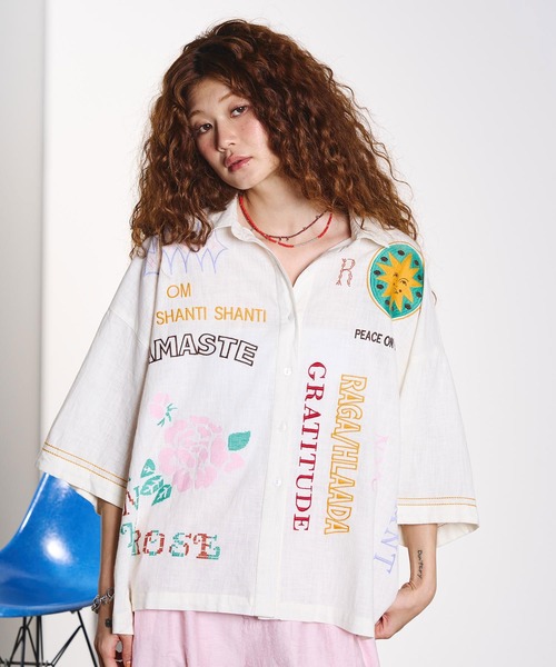 HLAADA(フラーダ)の「HLAADA for ROSEBUD/EMBROIDERY SHORT SLEEVE SHIRT(シャツ/ブラウス・レディース・マルチ/ブラック・ONE SIZE)」の10枚目の写真
