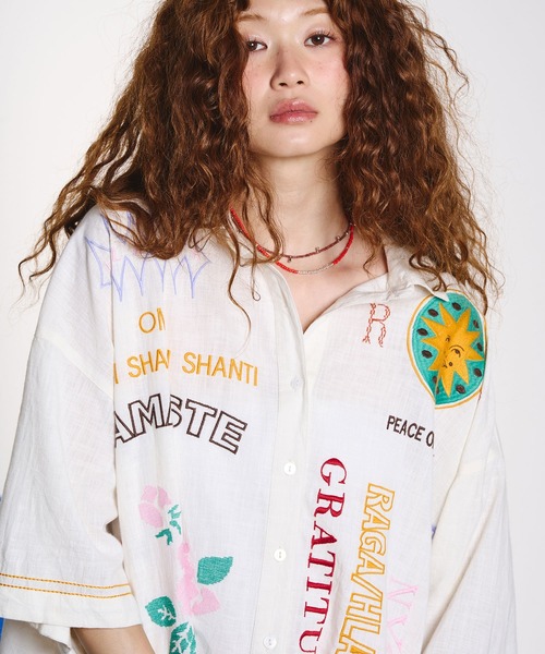 HLAADA(フラーダ)の「HLAADA for ROSEBUD/EMBROIDERY SHORT SLEEVE SHIRT(シャツ/ブラウス・レディース・マルチ/ブラック・ONE SIZE)」の11枚目の写真