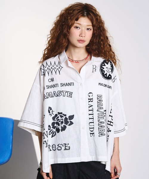 HLAADA(フラーダ)の「HLAADA for ROSEBUD/EMBROIDERY SHORT SLEEVE SHIRT(シャツ/ブラウス・レディース・マルチ/ブラック・ONE SIZE)」の20枚目の写真