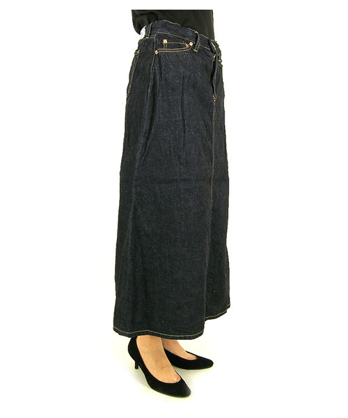 BEAMS BOY（ビームスボーイ）の「△BEAMS BOY / シワデニム 5P マキシスカート（デニムスカート・レディース・インディゴブルー・1/0）」の5枚目の写真