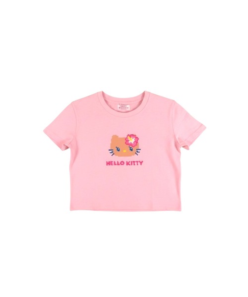LOCALMOTION HAWAII(ローカルモーション ハワイ)の「KITTY クロップドTシャツ 日焼けドット-フェイス(Tシャツ/カットソー・レディース・ピンク・MEDIUM)」の4枚目の写真