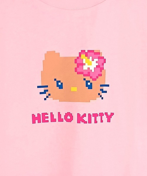 LOCALMOTION HAWAII(ローカルモーション ハワイ)の「KITTY クロップドTシャツ 日焼けドット-フェイス(Tシャツ/カットソー・レディース・ピンク・MEDIUM)」の5枚目の写真