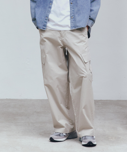 MINDBRIDGE(マインドブリッジ)の「アジャストワイドカーゴパンツ - 2カラー(その他パンツ・メンズ・ブラック/ベージュ・36/30/34/32)」の3枚目の写真