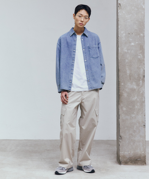 MINDBRIDGE(マインドブリッジ)の「アジャストワイドカーゴパンツ - 2カラー(その他パンツ・メンズ・ブラック/ベージュ・36/30/34/32)」の4枚目の写真