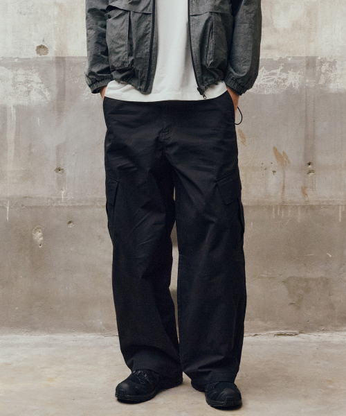 MINDBRIDGE(マインドブリッジ)の「アジャストワイドカーゴパンツ - 2カラー(その他パンツ・メンズ・ブラック/ベージュ・36/30/34/32)」の5枚目の写真