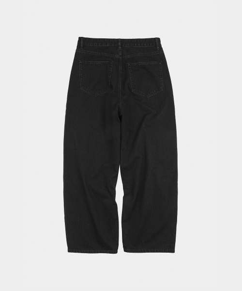 LETTERCOMO(レテルコモ)の「ストーンワイドジンデニムパンツブラック(デニムパンツ・レディース・ブラック・LARGE/MEDIUM)」の3枚目の写真