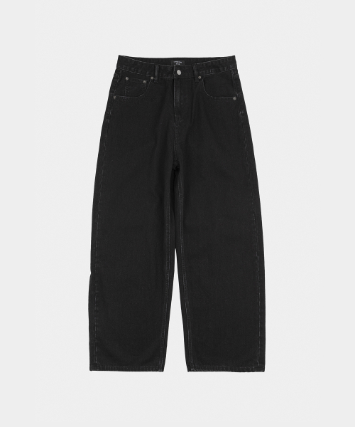LETTERCOMO(レテルコモ)の「ストーンワイドジンデニムパンツブラック(デニムパンツ・レディース・ブラック・LARGE/MEDIUM)」の4枚目の写真