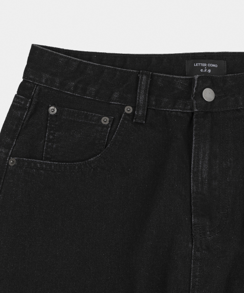 LETTERCOMO(レテルコモ)の「ストーンワイドジンデニムパンツブラック(デニムパンツ・レディース・ブラック・LARGE/MEDIUM)」の5枚目の写真