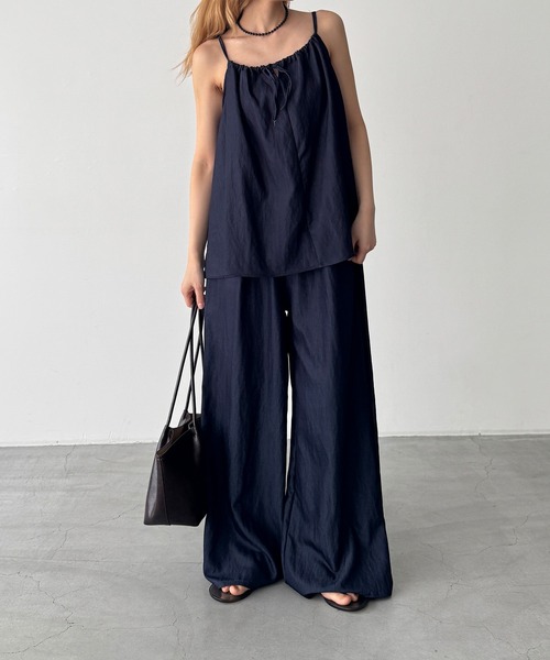 CANAL JEAN(キャナルジーン)の「El mar キャミ&パンツ SET UP(セットアップ・レディース・インディゴブルー/ホワイト・ONE SIZE)」の5枚目の写真
