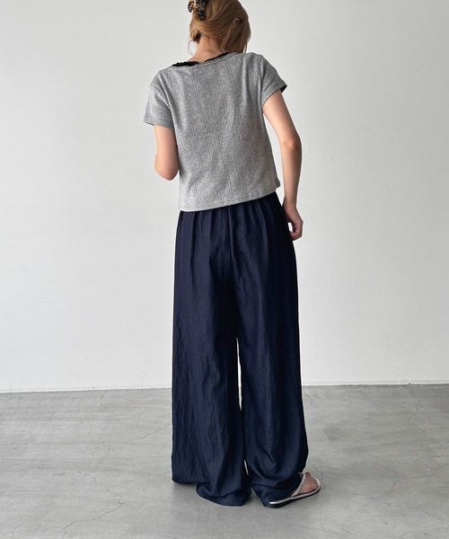 CANAL JEAN(キャナルジーン)の「El mar キャミ&パンツ SET UP(セットアップ・レディース・インディゴブルー/ホワイト・ONE SIZE)」の6枚目の写真