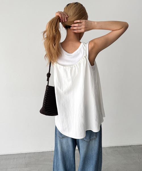 CANAL JEAN(キャナルジーン)の「El mar キャミ&パンツ SET UP(セットアップ・レディース・インディゴブルー/ホワイト・ONE SIZE)」の9枚目の写真